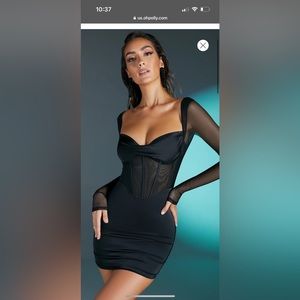Oh Polly size 8 black corset dress